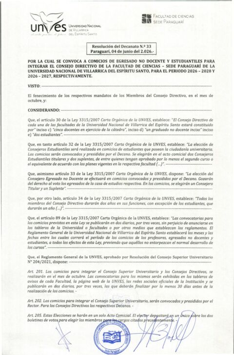 Resolución del Decanato Nº 33 Llamado a Comicios de Egresado no Docente y Estudiantiles_page-0001.jpg